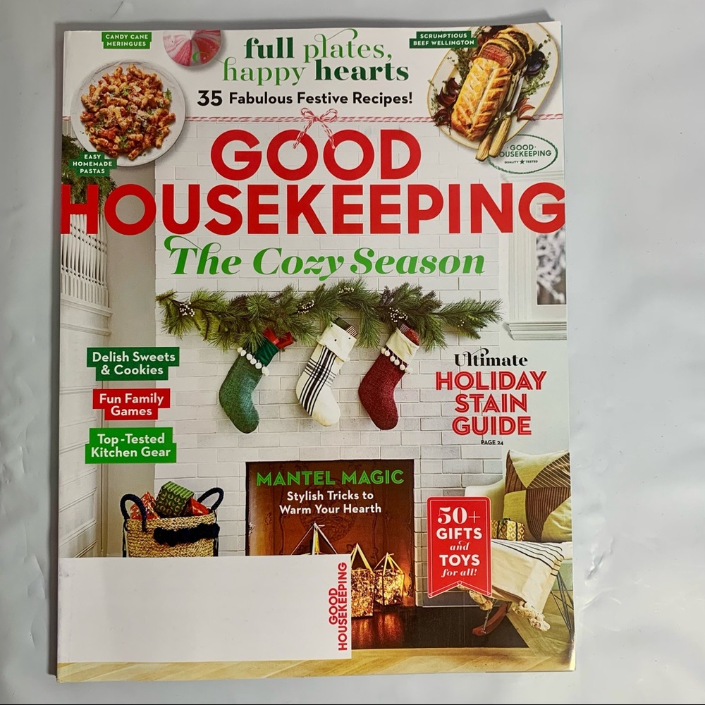 Good Housekeeping Magazine December 2021 The Cozy Season Holiday Stain Guide